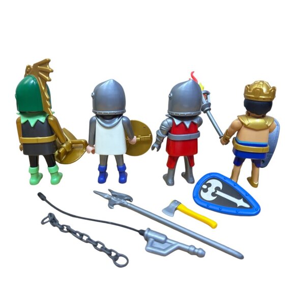 Lot of 4 Vintage 1993 Playmobil Knight Action Figures - Picture 2 of 10